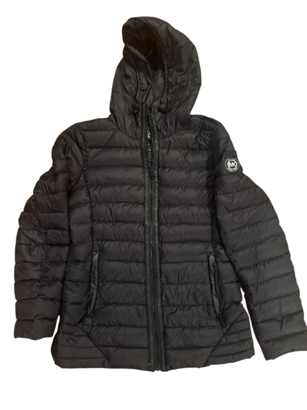 Michael Kors Packable Down Puffer Jacket Women’s S Black Hooded EUC
